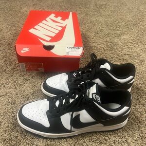 Nike mens Panda Dunk Low Retro size 11.5 almost new, original box, black & white